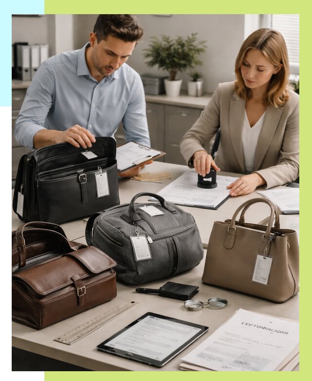 Сертификация сумок в Приморско-Ахтарске от 7604 руб. | Алешин-Прр