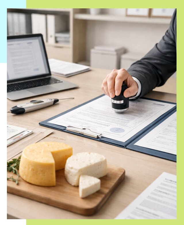 Сертификация сыров в Приморско-Ахтарске от 15207 р | Сертификат на сыр Алешин-Прр