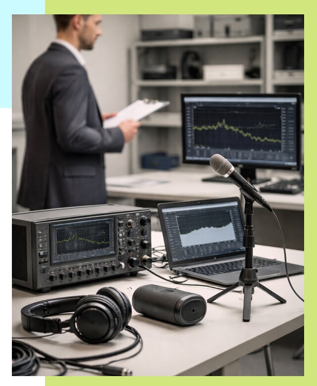 Сертификация аудиотехники в Приморско-Ахтарске от 15207 р., Алешин-Прр