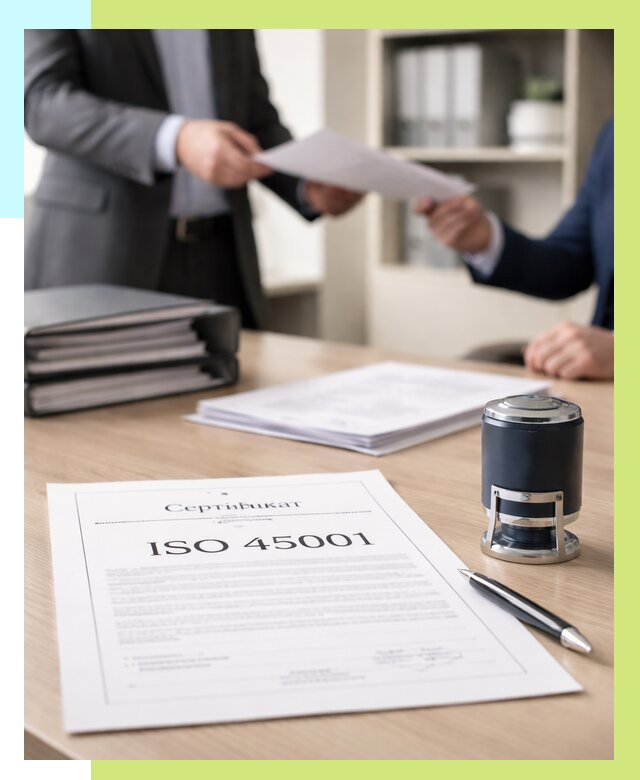 Сертификат ISO 45001 в Приморско-Ахтарске под ключ от 45621 р. | Алешин-Прр